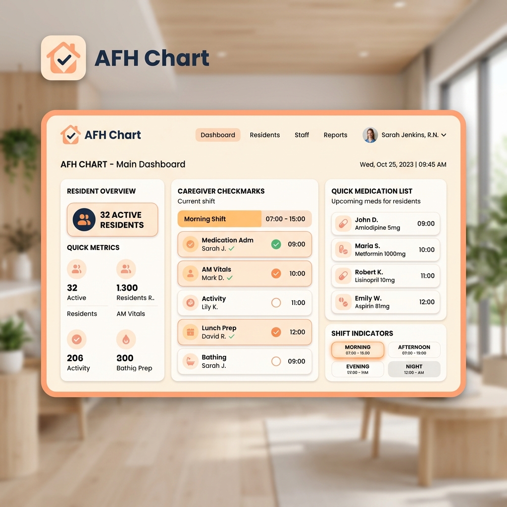 AFH Chart Dashboard Screen